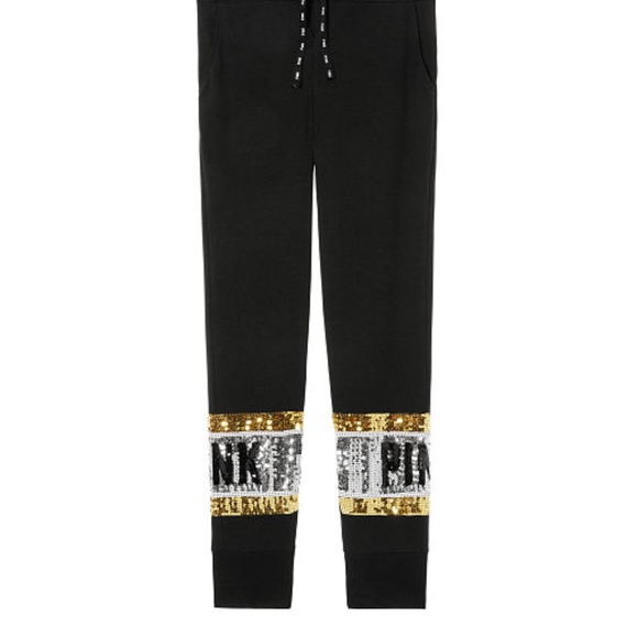 PINK Victoria's Secret Pants - PINK Sequin Bling Skinny Jogger